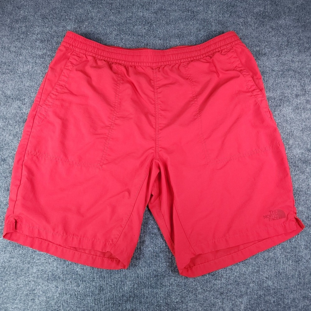 The North Face Shorts Men's Large Red Solid Pull On Beach Outdoor